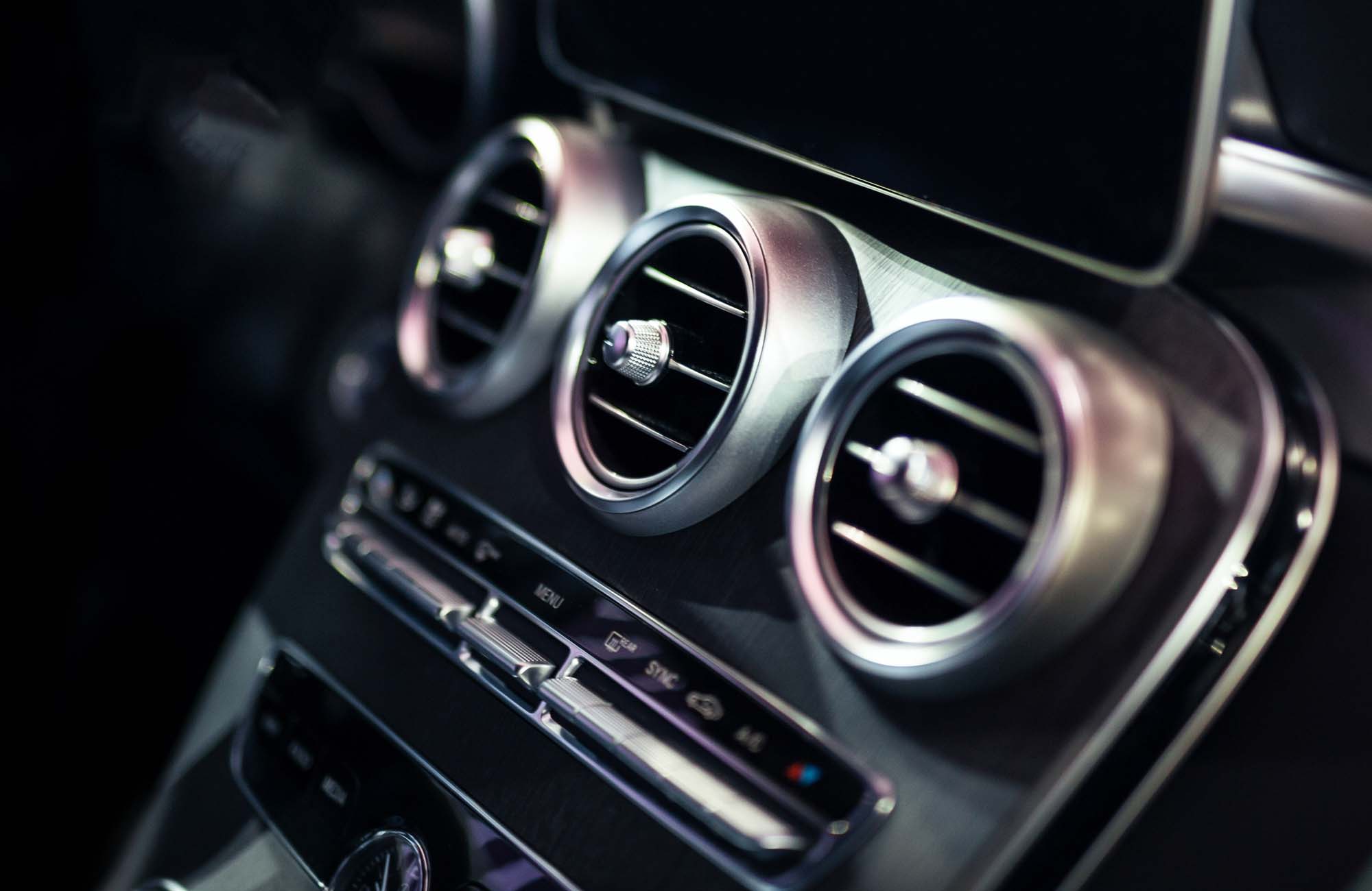 Luxury new Car Interior AC Control And Ventilation Deck
